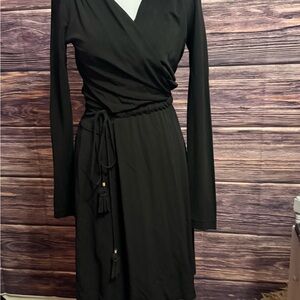 Diane Von Furstenberg Black Long Sleeve Dress